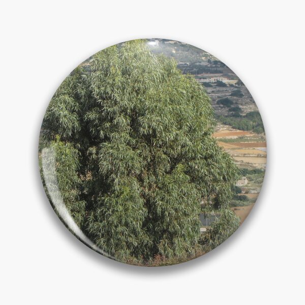 Item preview, Eucalyptus Tree Overlooking Mediterranean Farmland and Coastal Countryside With Greenhouses and Terraced Fields designed and sold by Nmallia.