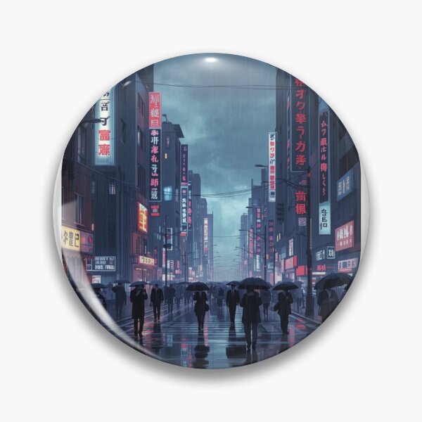 Item preview, Cityscape Rain in Tokyo Japan designed and sold by JenkoStudios.
