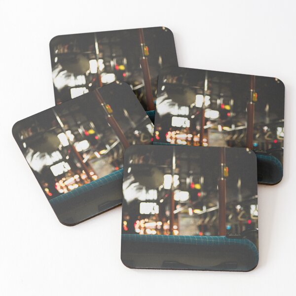 Item preview, Blurred bus interior with bokeh lights designed and sold by mazatrazz.