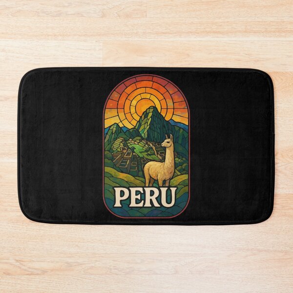 Item preview, Peru Llama Stained Glass Art Travel designed and sold by TomFrontierArt.