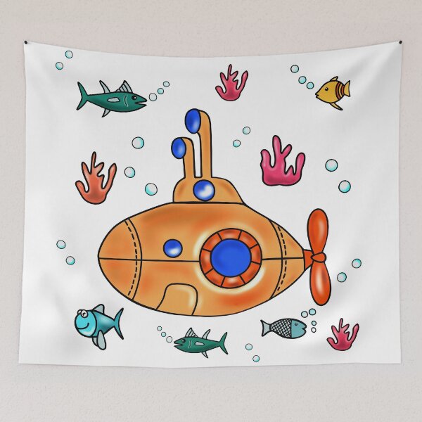 Artikelvorschau, Tropische Fische und U-Boote entworfen und verkauft von Sartoris Art.