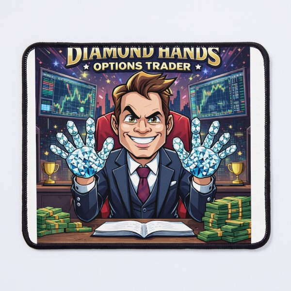 Item preview, Diamond Hands Options Trader – Stock Market Trading Meme designed and sold by VolatilityEdge.