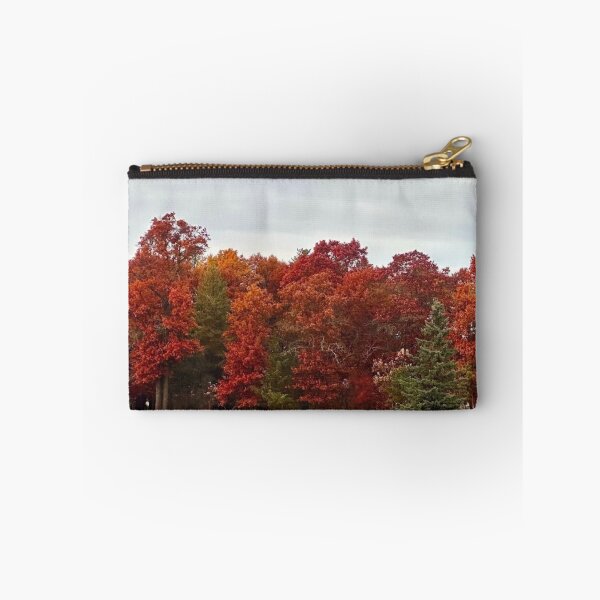 Item preview, Vibrant Crimson Autumn Forest Edge designed and sold by Willy1919.