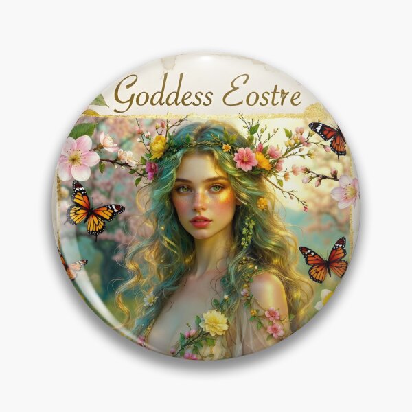 Item preview, Goddess Eostre – Embodied Glory of Spring | Pagan Ostara Goddess Art designed and sold by ArizonaWitches.