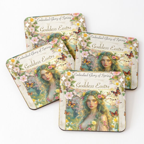 Item preview, Goddess Eostre – Embodied Glory of Spring | Pagan Ostara Goddess Art designed and sold by ArizonaWitches™ .