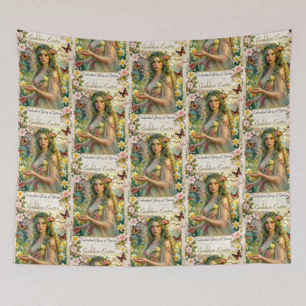 Item preview, Goddess Eostre – Embodied Glory of Spring | Pagan Ostara Goddess Art designed and sold by ArizonaWitches.