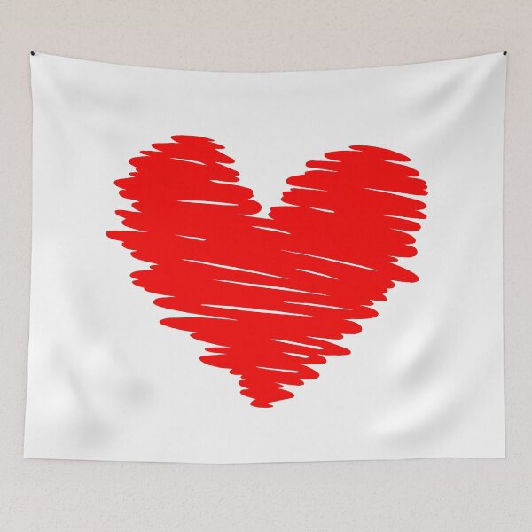 Item preview, Red Heart doodle designed and sold by RedStormCloud.