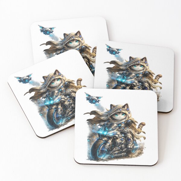 Item preview, Chipi Futuristic Cat Rider – Cute Robot Kitty On Motorcycle designed and sold by Minato_Monarch.