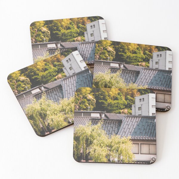 Item preview, Traditional Japanese buildings with autumn foliage designed and sold by mazatrazz.