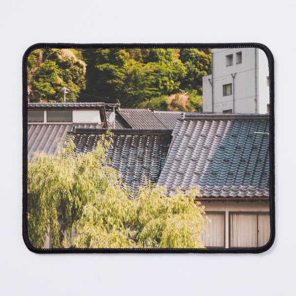 Item preview, Traditional Japanese buildings with autumn foliage designed and sold by mazatrazz.
