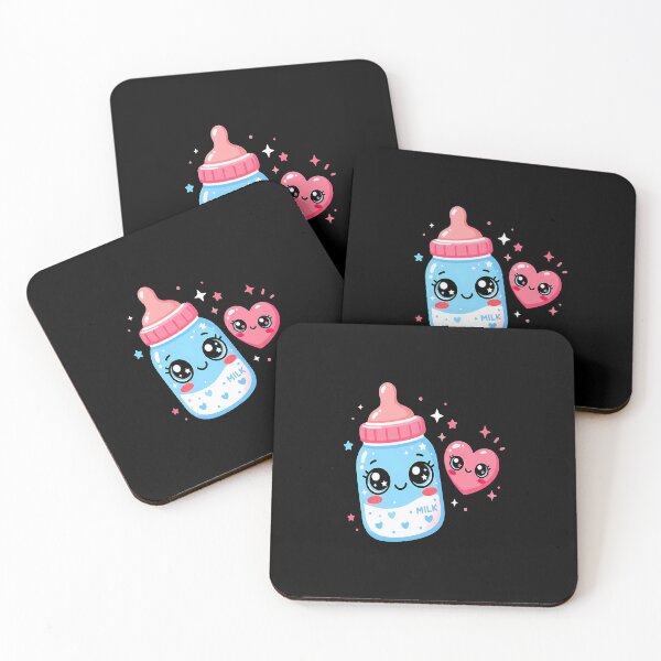 Item preview, Cute Kawaii Baby Milk Bottle and Heart Pastel designed and sold by sky11PP.
