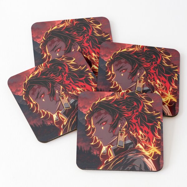 Item preview, Flame Aura Anime Warrior Under Blood Moon | Fiery Samurai Anime Aesthetic designed and sold by Dyan4.