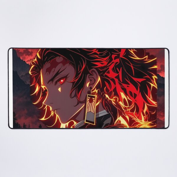 Item preview, Flame Aura Anime Warrior Under Blood Moon | Fiery Samurai Anime Aesthetic designed and sold by Dyan4.