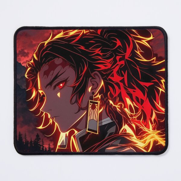 Item preview, Flame Aura Anime Warrior Under Blood Moon | Fiery Samurai Anime Aesthetic designed and sold by Dyan4.