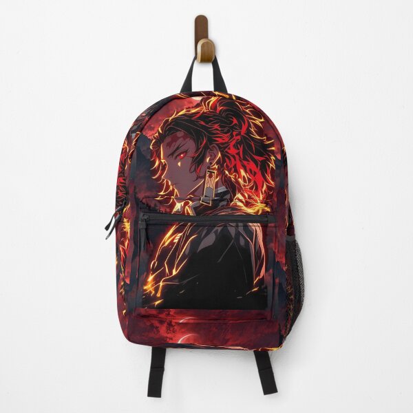 Item preview, Flame Aura Anime Warrior Under Blood Moon | Fiery Samurai Anime Aesthetic designed and sold by Dyan4.