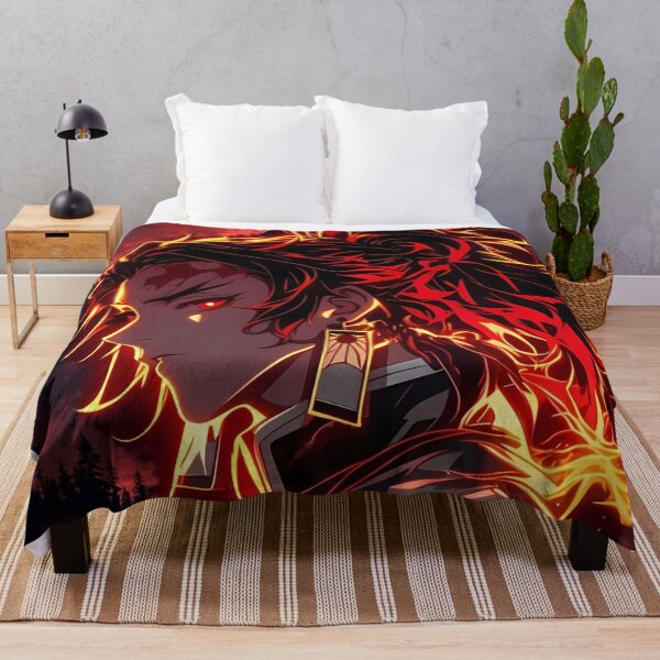 Item preview, Flame Aura Anime Warrior Under Blood Moon | Fiery Samurai Anime Aesthetic designed and sold by Dyan4.