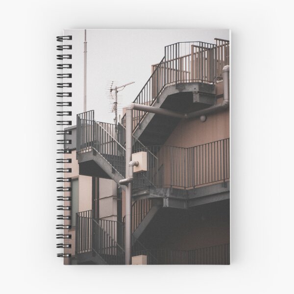 Item preview, Modern apartment building fire escape stairs designed and sold by mazatrazz.