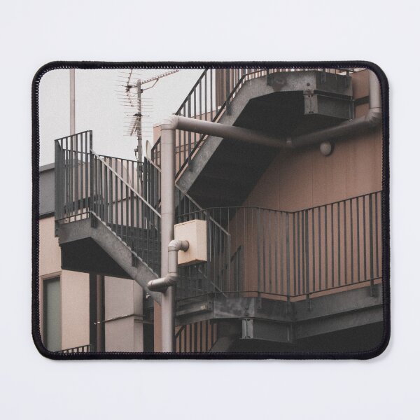 Item preview, Modern apartment building fire escape stairs designed and sold by mazatrazz.