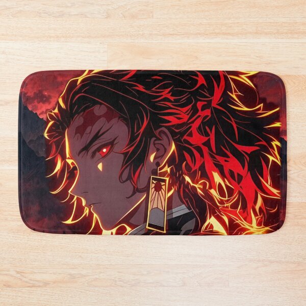 Item preview, Flame Aura Anime Warrior Under Blood Moon | Fiery Samurai Anime Aesthetic designed and sold by Dyan4.