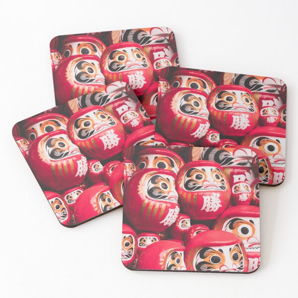 Item preview, Close-up of daruma wish dolls designed and sold by mazatrazz.