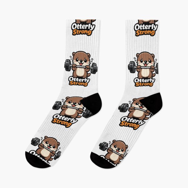 Item preview, Otterly Strong – Cute Kawaii CrossFit Otter Lifting Barbell designed and sold by les3cerises.