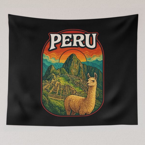 Item preview, Peru Llama Trippy Art Travel designed and sold by TomFrontierArt.