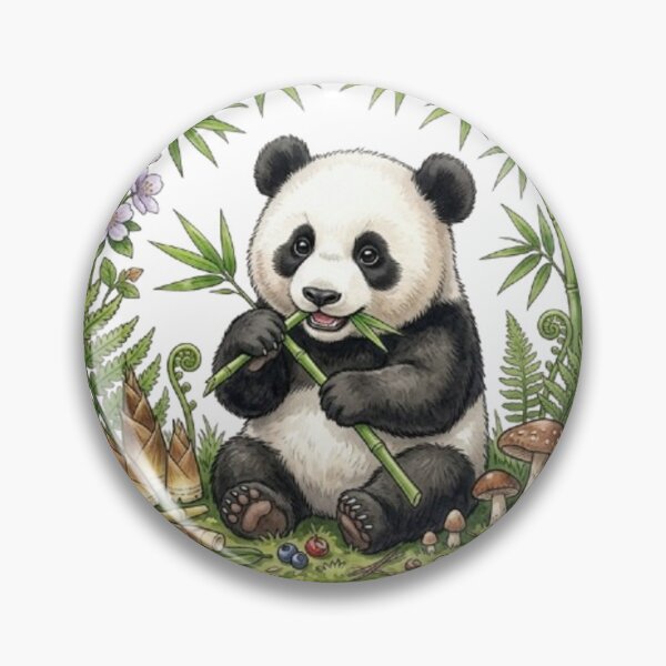 Item preview, Baby Giant Panda and his Sacred Bamboo Feast designed and sold by CHRIST5000.