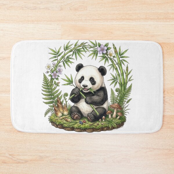 Item preview, Baby Giant Panda and his Sacred Bamboo Feast designed and sold by CHRIST5000.
