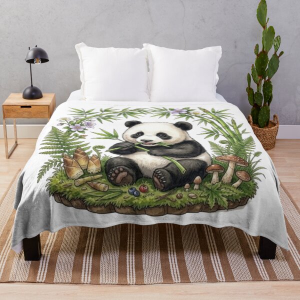 Item preview, Baby Giant Panda and his Sacred Bamboo Feast designed and sold by CHRIST5000.