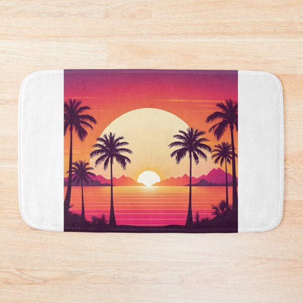 Item preview, Retro Sunset Palm Trees 80s Vintage Aesthetic - 7 designed and sold by RELAX STATION.