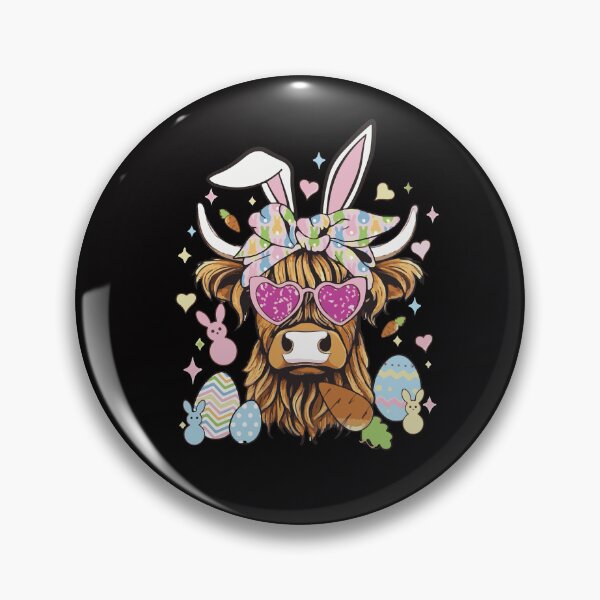 Item preview, Easter Day Highland Cow, Retro Easter, Easter Bunny, Easter Day, Cute Cow, Happy Easter designed and sold by DesignDenDo ⭐⭐⭐⭐⭐.