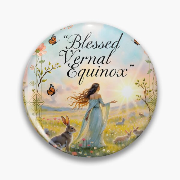 Item preview, Blessed Vernal Equinox – Ostara Spring Goddess Pagan Art designed and sold by ArizonaWitches.