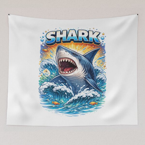 Item preview, Great White Shark Attack – Powerful Ocean Predator Design designed and sold by Wear Sculpt.