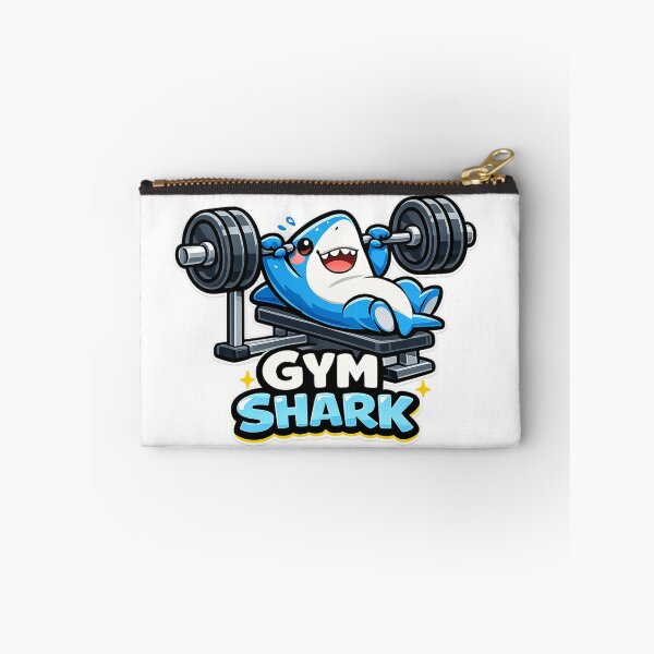 Item preview, Gym Shark – Cute Kawaii Shark Bench Press Gym Sticker designed and sold by les3cerises.