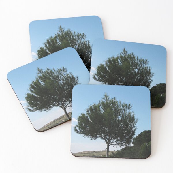 Item preview, Solitary Pine Tree On Rolling Hill With Clear Blue Sky And Countryside View designed and sold by Nmallia.