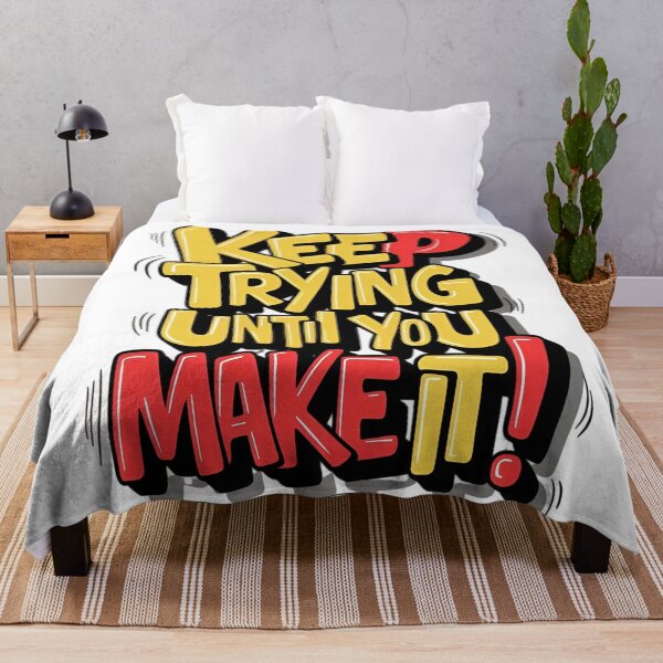 Item preview, Keep Trying Until You Make It Motivational Quote – Inspirational Success Typography designed and sold by Dyan4.