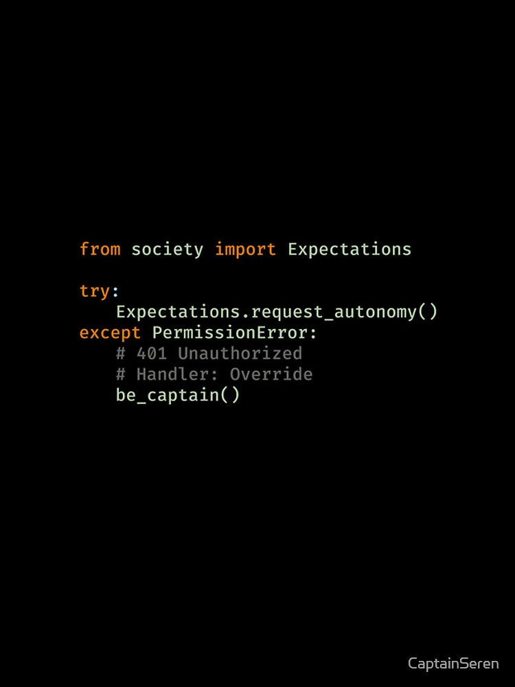 Thumbnail 4 of 4, iPhone Case, Exception Handled: Be Captain (Python Code) designed and sold by CaptainSeren.