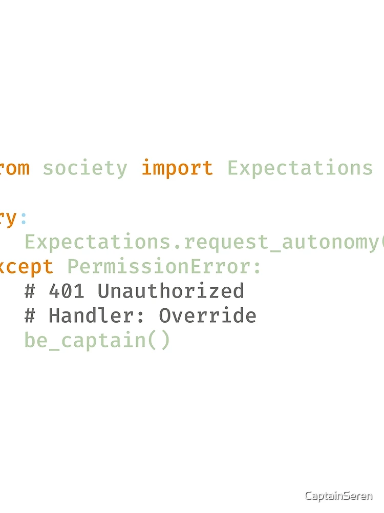 Thumbnail 3 of 3, Scarf, Exception Handled: Be Captain (Python Code) designed and sold by CaptainSeren.