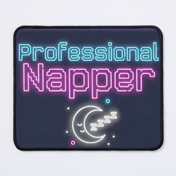 Item preview, Professional Napper Neon Style Funny Quote designed and sold by NovaArtCollect.