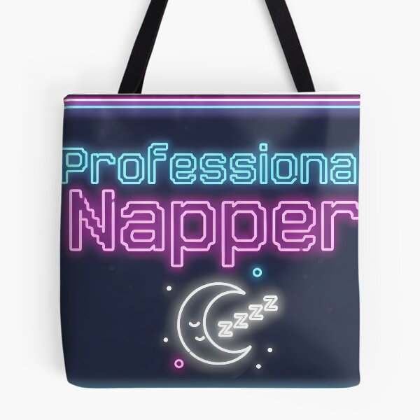 Item preview, Professional Napper Neon Style Funny Quote designed and sold by NovaArtCollect.