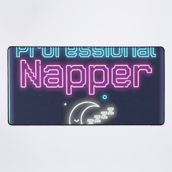 Item preview, Professional Napper Neon Style Funny Quote designed and sold by NovaArtCollect.