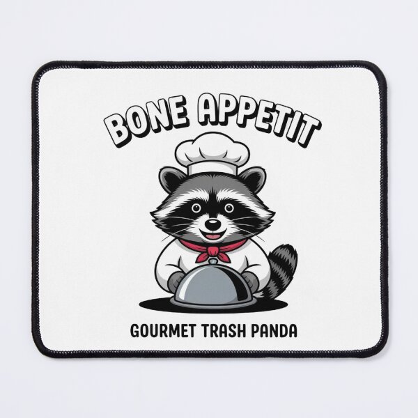 Item preview, Funny Raccoon Chef Bone Appetit Gourmet Trash Panda Meme Art designed and sold by Mr-wow.