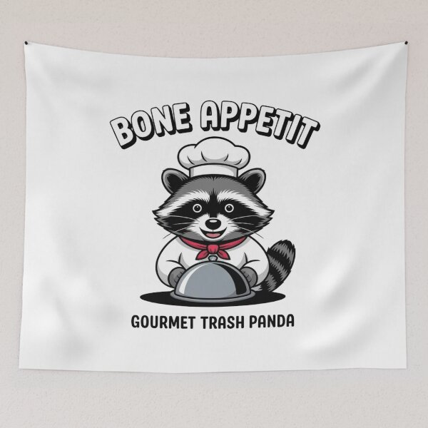 Item preview, Funny Raccoon Chef Bone Appetit Gourmet Trash Panda Meme Art designed and sold by Mr-wow.