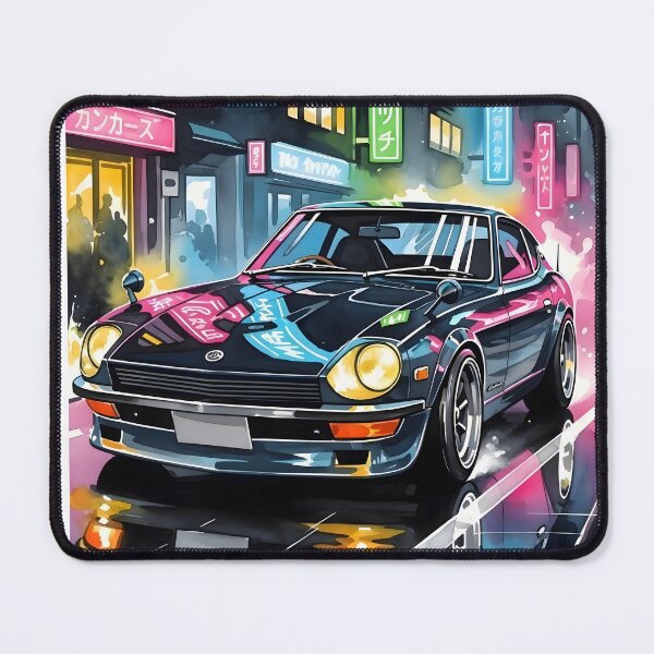 Item preview, Datsun 240Z JDM Neon City Art Retro Japanese Sports Car Cyberpunk Illustration designed and sold by Motorline44.