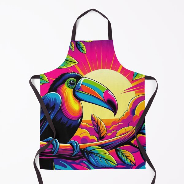 Item preview, Psychedelic Toucan – Tropical Sunset Vibes designed and sold by Dogandesighn.