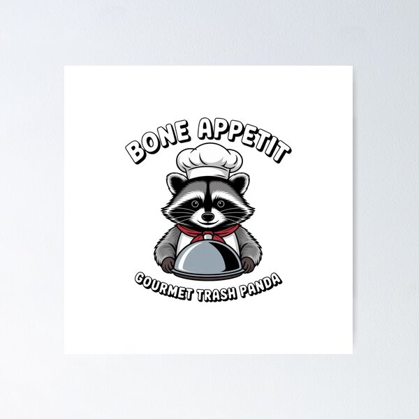 Item preview, Cute Trash Panda Cooking - Sarcastic Chef Hat Raccoon Sticker designed and sold by Mr-wow.