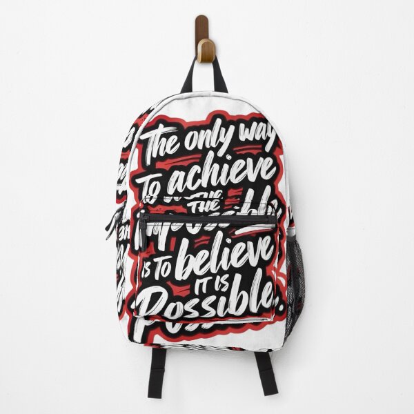 Item preview, The Only Way to Achieve the Impossible is to Believe It Is Possible – Motivational Quote Typography designed and sold by Dyan4.
