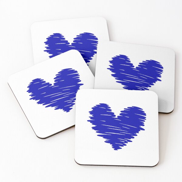 Item preview, Blue pen Heart doodle designed and sold by RedStormCloud.