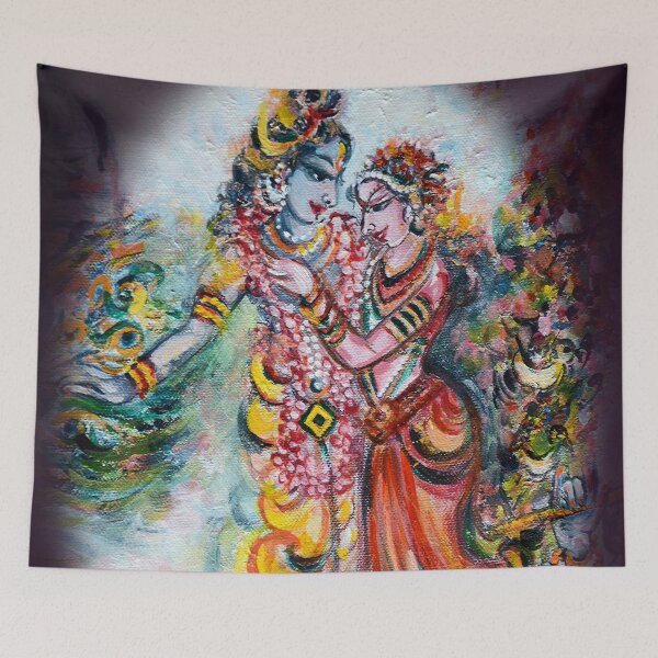 Item preview, Radha and Krishna Dancing Joyfully designed and sold by Harsh Malik.