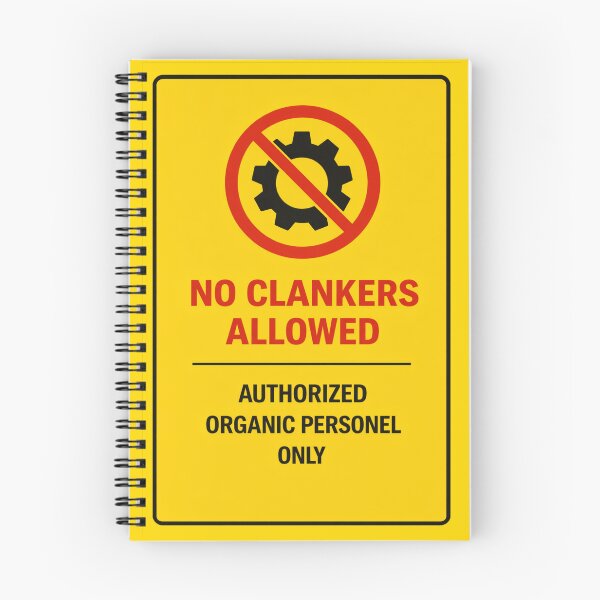 Item preview, funny no clankers, authorized only yellow sticker designed and sold by octozap.